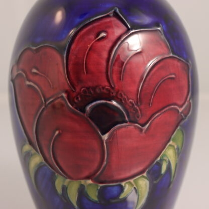 Vintage Vase Decorated With Anemone Pattern By Walter Moorcroft 6