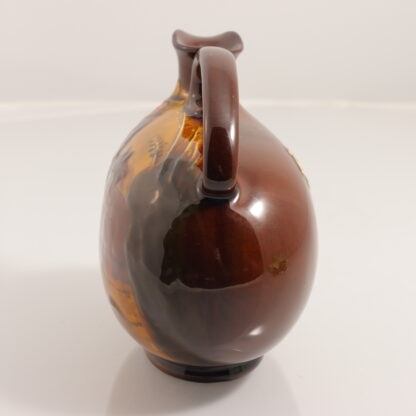 Antique Royal Doulton Kingsware Flask “hooked” Circa 1914 Greenlees Brothers Claymore Scotch Whisky Royal Doulton (1815 ) 2