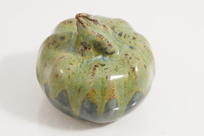 Hand Made Pottery Pumpkins Decorated With Our Wacky Wombat Glaze On Black Clay Type 2 14