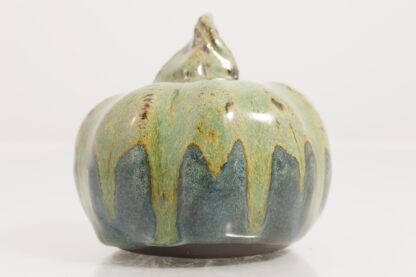 Hand Made Pottery Pumpkins Decorated With Our Wacky Wombat Glaze On Black Clay Type 2 21