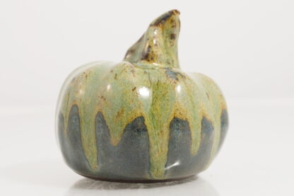 Hand Made Pottery Pumpkins Decorated With Our Wacky Wombat Glaze On Black Clay Type 2 22