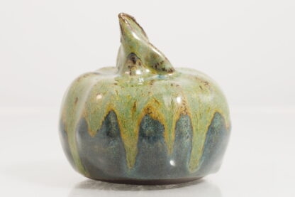 Hand Made Pottery Pumpkins Decorated With Our Wacky Wombat Glaze On Black Clay Type 2 23