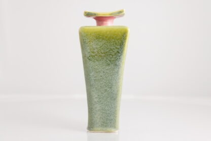 Hand Made Slab Built Pottery Bottle Vase Decorated In Our Raevyn Combo Glaze 5
