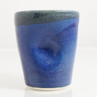Hand Made Wheel Thrown Hand Decorated Vase In Our Midnight Forest Glaze On White Clay 72