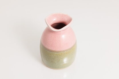 Hand Made Wheel Thrown Lipped Vase Decorated In Our Raevyn Combo Glaze 5