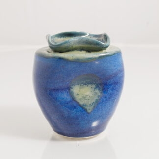 Hand Made Wheel Thrown Pottery Vase Decorated In Our Aussie Kelp Glaze On White Clay 1