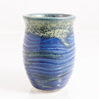Hand Made Wheel Thrown Pottery Vase Decorated In Our Midnight Forest Glaze 09