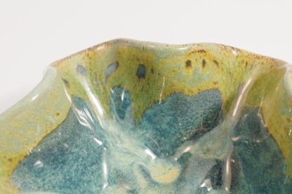 Hand Made Hand Built Ruffle Bowl Decorated In Our Wacky Wombat Glaze 10