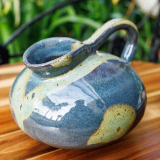 Hand Made Slab Built Art Jug Decorated In Our Wacky Wombat Glaze 4