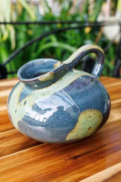 Hand Made Slab Built Art Jug Decorated In Our Wacky Wombat Glaze 4