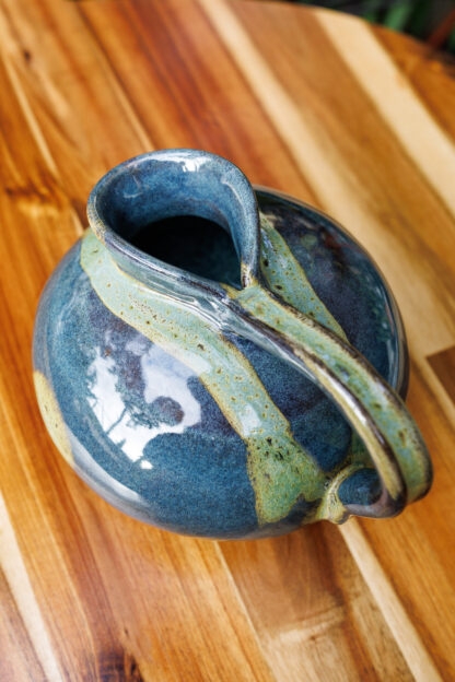 Hand Made Slab Built Art Jug Decorated In Our Wacky Wombat Glaze 5