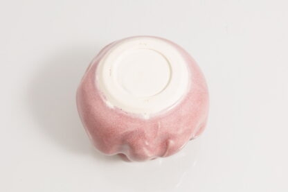 Hand Made Wheel Thrown Manipulated Vase Decorated In Our Pink Plum Glaze 52