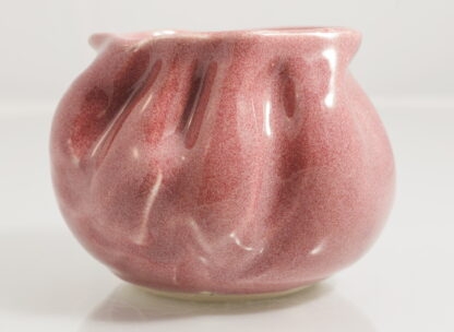 Hand Made Wheel Thrown Manipulated Vase Decorated In Our Pink Plum Glaze 59