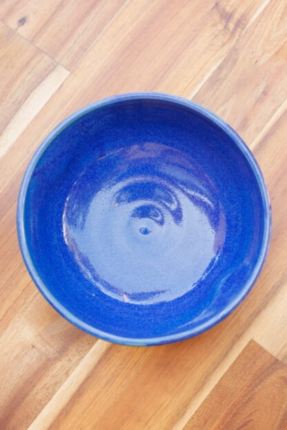 Hand Made Wheel Thrown Pottery Bowl Decorated In Our Sapphire Blue Glaze 098