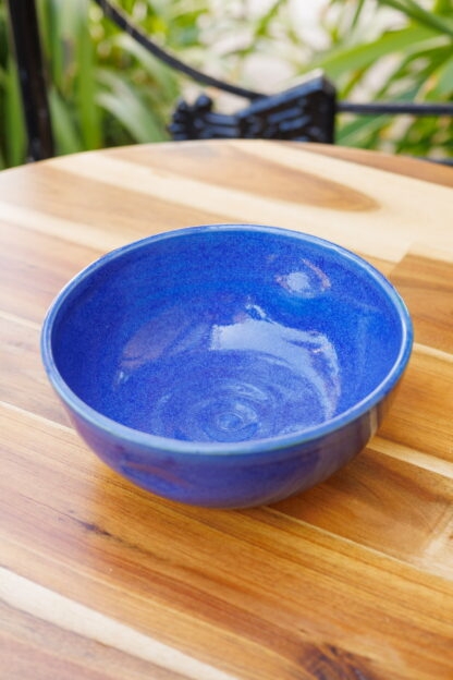 Hand Made Wheel Thrown Pottery Bowl Decorated In Our Sapphire Blue Glaze 099
