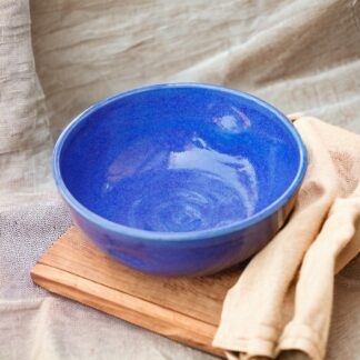 Hand Made Wheel Thrown Pottery Bowl Decorated In Our Sapphire Blue Glaze 1