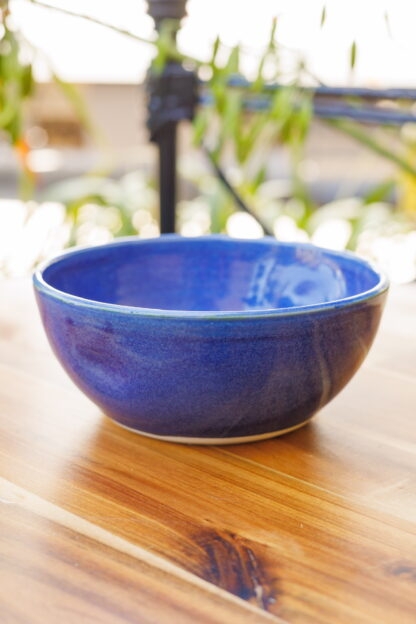 Hand Made Wheel Thrown Pottery Bowl Decorated In Our Sapphire Blue Glaze 100