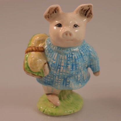 1989 & 2002 Beatrix Potter Figurines “mrs Tiggy Winkle Takes Tea” & “little Pig Robinson” By Royal Doulton & John Beswick 12