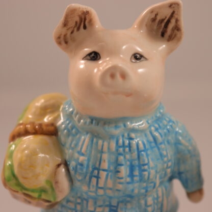 1989 & 2002 Beatrix Potter Figurines “mrs Tiggy Winkle Takes Tea” & “little Pig Robinson” By Royal Doulton & John Beswick 16