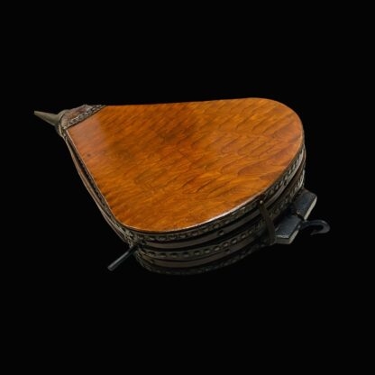 Antique Blacksmith Bellows Constructed In Wood, Iron And Riveted Leather 123218