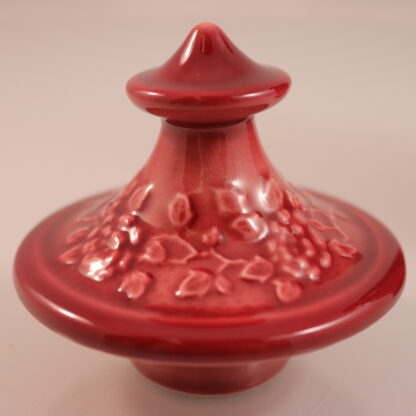 Vintage Red Glazed Jar With Bird And Tree Decoration By Sylvac504