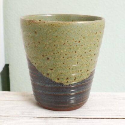 Hand Made Wheel Throw Bowl Decorated In Our Brown:blue & Green Wacky Wombat Glaze By Tmc Pottery 2