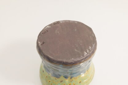 Hand Made French Inspired Vase Decorated In Press Flowers & Glazed In Our Whacky Wombat Glaze 10
