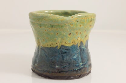 Hand Made French Inspired Vase Decorated In Press Flowers & Glazed In Our Whacky Wombat Glaze 2