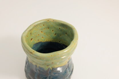 Hand Made French Inspired Vase Decorated In Press Flowers & Glazed In Our Whacky Wombat Glaze 6