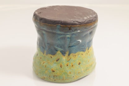 Hand Made French Inspired Vase Decorated In Press Flowers & Glazed In Our Whacky Wombat Glaze 9