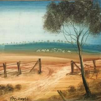 “Sheep In Paddock” Kevin Charles (Pro) Hart MBE (Australian 1928 – 2006) 1