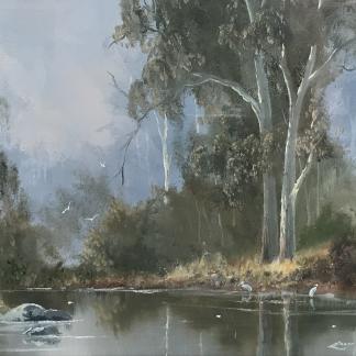 “Morning Reflections” Rod Rowland (Australian 1939-) 1