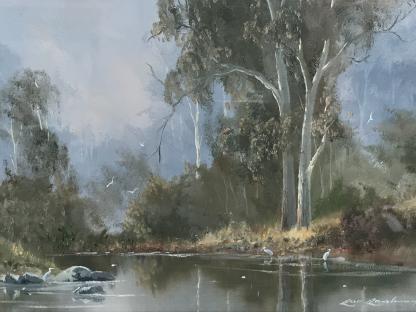 “Morning Reflections” Rod Rowland (Australian 1939-) 1