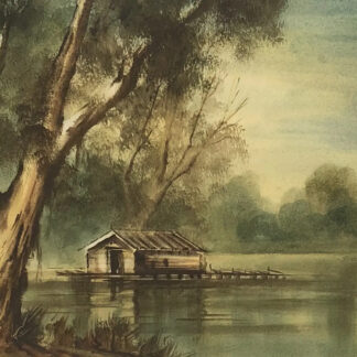 Untitled “House on the Lake” Philip Luton (Australian 20th Century) 1