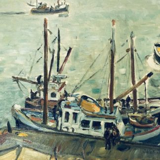 “Boats at the Quay Oban” Jean De La Fontinelle (France 1900-1974) 1