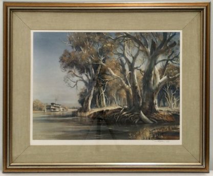 “Along The River Murray” Ltd Ed Collotype Fine Art Print Kenneth Jack AM MBE RWS (Australian 1924 – 2006) 2