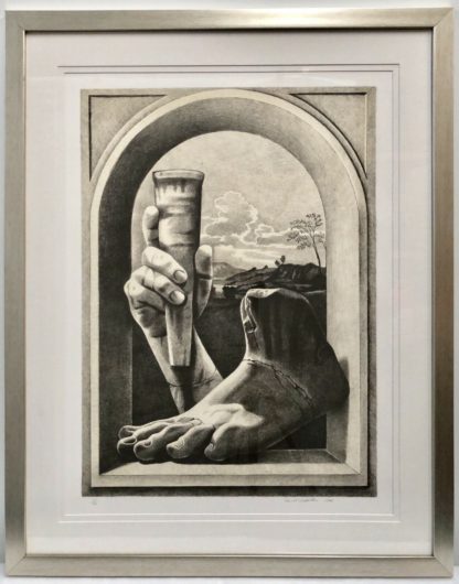 Original Lithograph “Still Life Hand & Foot” Hand Numbered 3360 Signed & Dated 1996 on Margin by Artist David Wadelton (Australian 1955-) 3