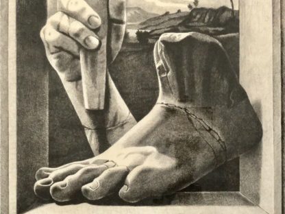 Original Lithograph “Still Life Hand & Foot” Hand Numbered 3360 Signed & Dated 1996 on Margin by Artist David Wadelton (Australian 1955-) 4