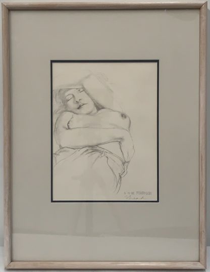 Original Pencil Drawing “sleeping Nude” Signed By Gary Shead (1942 ) 1