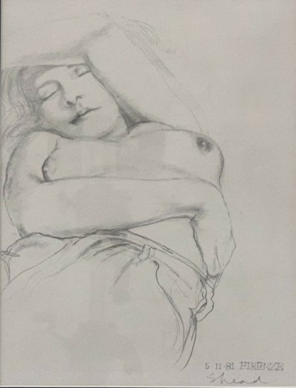 Original Pencil Drawing “sleeping Nude” Signed By Gary Shead (1942 ) 3