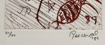 “Red Ants” Etching Signed Numbered 20/100 on margin John De Burgh Perceval (Australian 1923-2000) 2“Red Ants” Etching Signed Numbered 20/100 on margin John De Burgh Perceval (Australian 1923-2000) 2