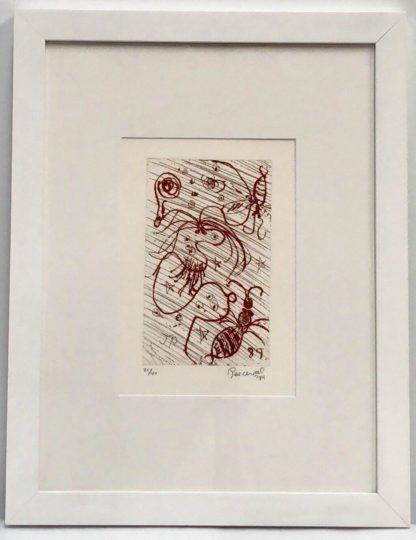 “Red Ants” Etching Signed Numbered 20/100 on margin John De Burgh Perceval (Australian 1923-2000) 3