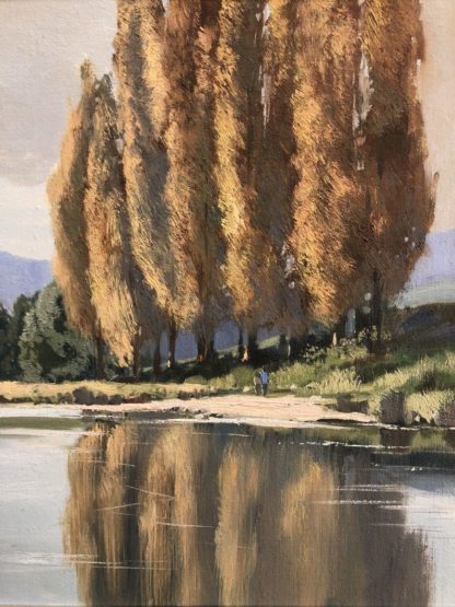 “Poplars at Jamieson” Oil Painting By Gerard Mutsaers 4