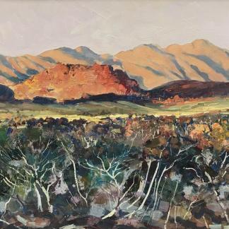 “Heavitree Mountain Range Northern Territory” By Syd Mather (Australian 1944-) 1