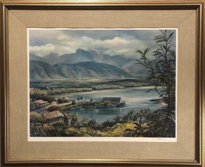 Kenneth Jack Ltd Ed Collotype Art Print “Tropical Harbour Great Barrier Reef” 3