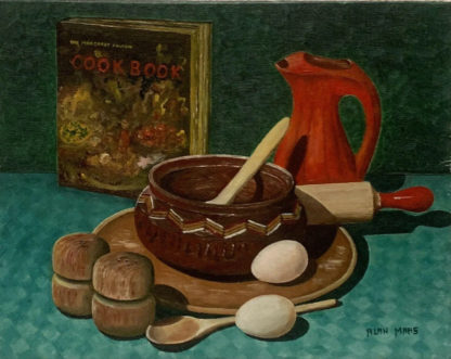 Original Oil Painting 'Lets Cook' Signed Lower Right By Alan Maas (Australian Maryborough 1930-) 1