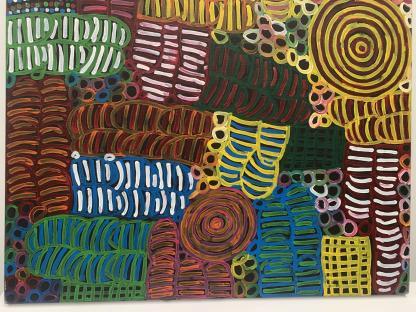 Original Aboriginal Art Painting “Bush Melon Dreaming” by Betty Mbitjana (Aboriginal Australian 1954-) 2