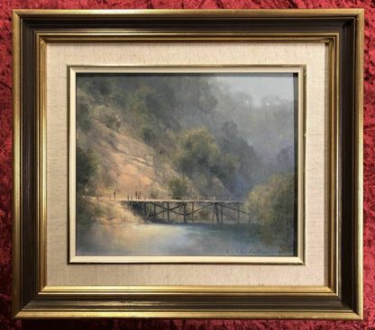 Original Oil Painting “Cold River Bridge NSW” By Ramon Ward Thompson (Australian 1941-) 2