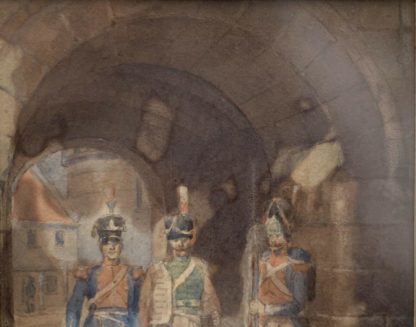 Original Watercolour “The Garrison Gate” by Thomas MacKay (England 1851-1909) 4