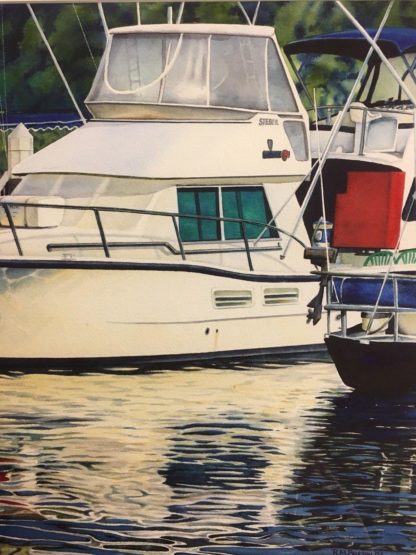 “Between Cruises” Watercolour Painting By Mark Burton 4